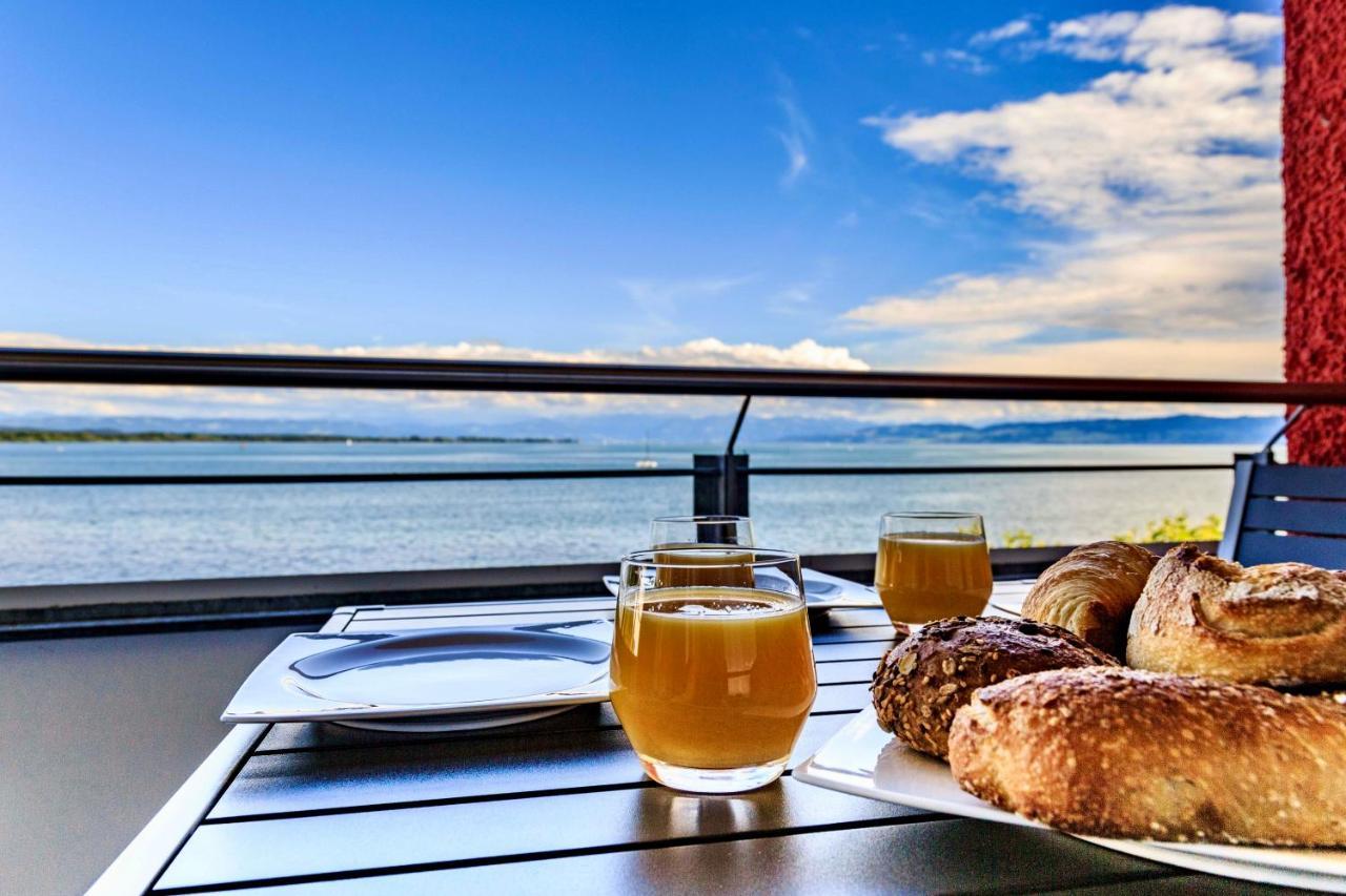 Apartment Lakeside direkt am Bodensee mit Privatstrand, atemberaubender Seesicht und Parkplatz FDH Exterior foto